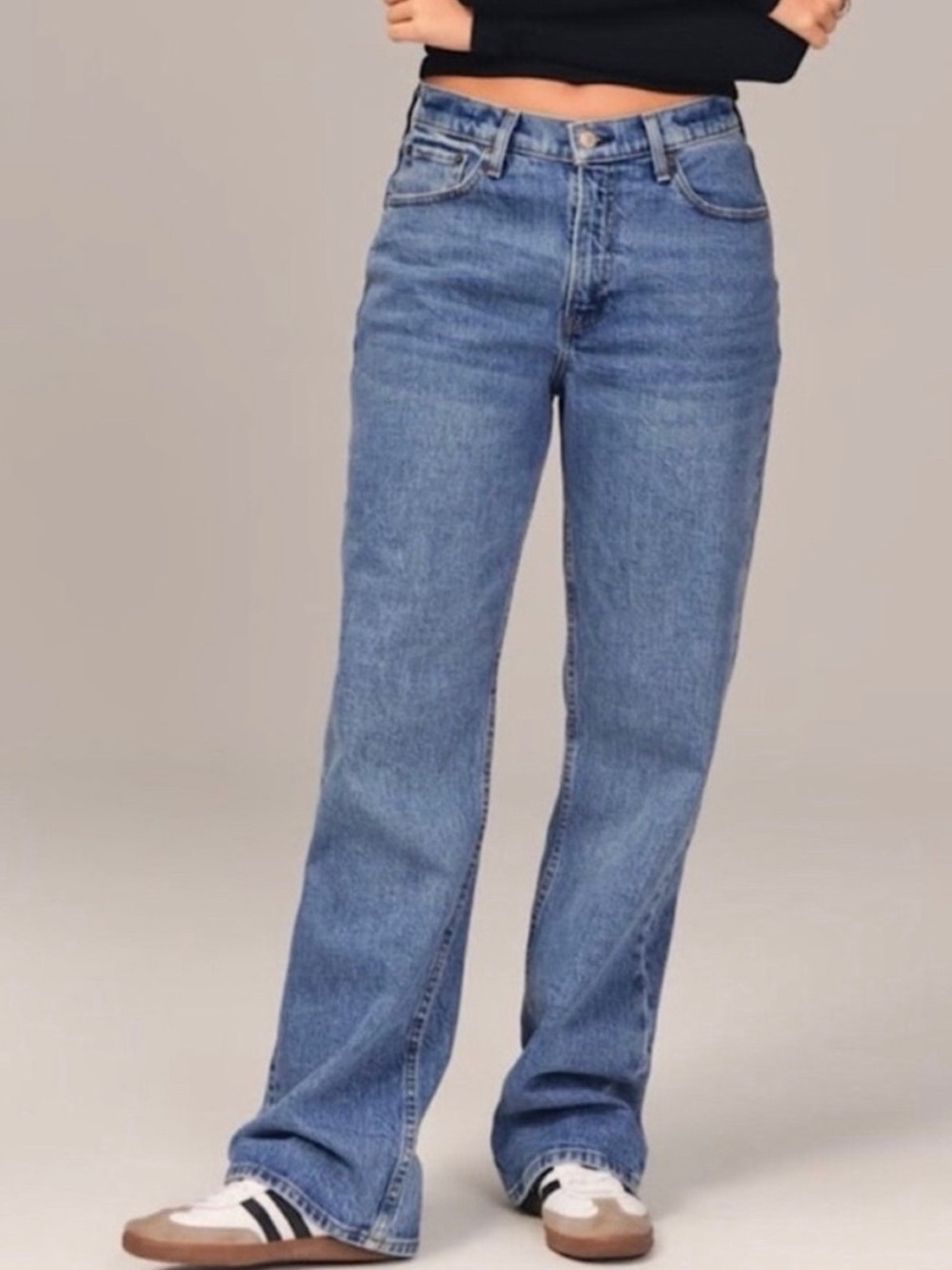 Abercrombie & Fitch Curve Love Mid Rise Baggy Jean